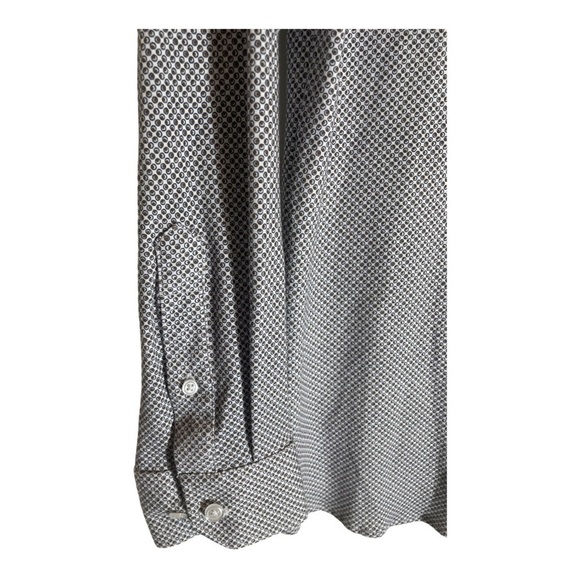 ZNT18 Geo Print Modern Trim Fit Dress Shirt - Picture 4 of 14